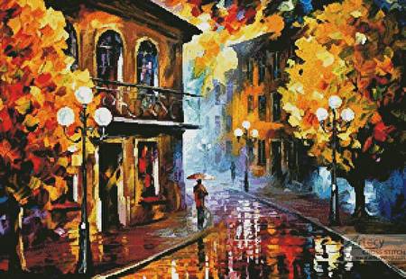cross stitch pattern Fall Rain 2
