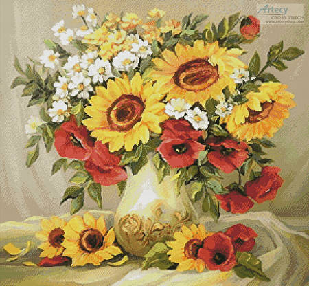 cross stitch pattern Flowers of Summer