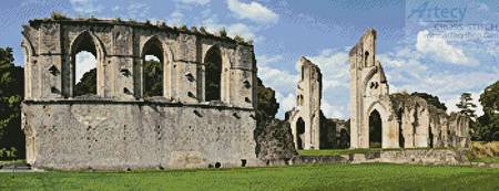 cross stitch pattern Glastonbury Abbey