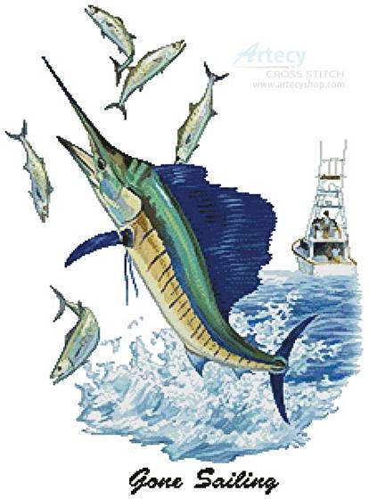 cross stitch pattern Gone Sailing