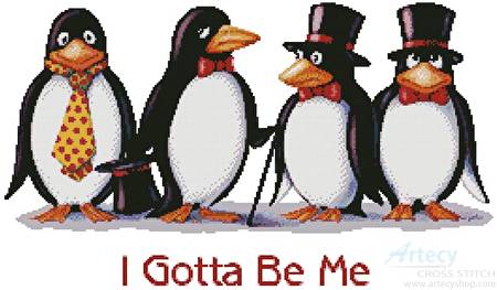 cross stitch pattern I Gotta Be Me