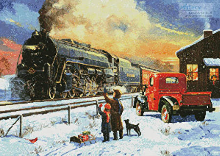 cross stitch pattern Home for Christmas