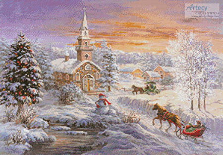 cross stitch pattern Holiday Worship