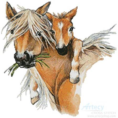 cross stitch pattern Horse Hug