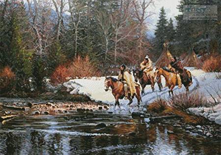 cross stitch pattern Indian Winter