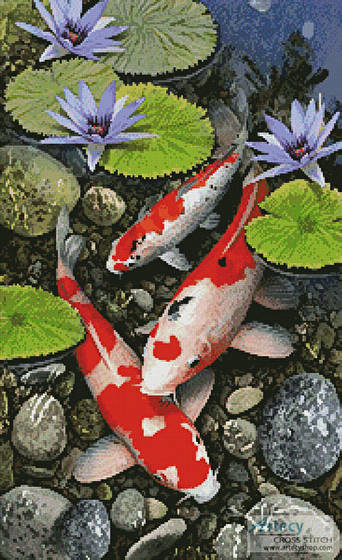 cross stitch pattern Koi Pond