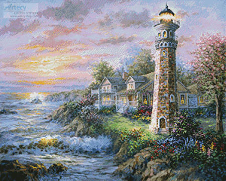 cross stitch pattern Lighthouse Haven 2