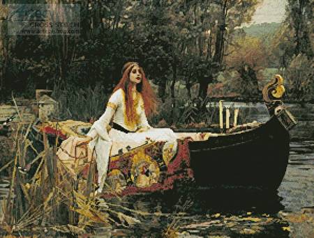 cross stitch pattern The Lady of Shalott