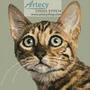 cross stitch pattern Mini Bengal Cat
