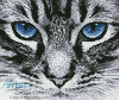 cross stitch pattern Mini Blue Eyes 2