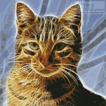 cross stitch pattern Mini Cat Fractal