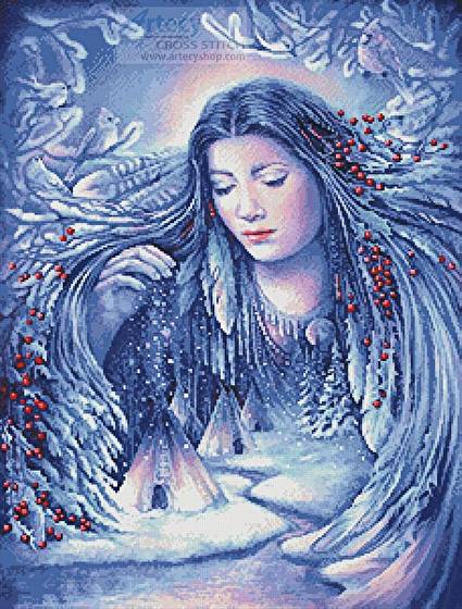 cross stitch pattern Midwinter Dreams