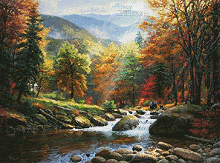 cross stitch pattern Mountain Music