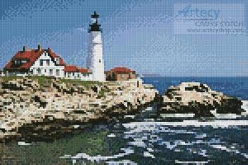 cross stitch pattern Mini Portland Head Lighthouse