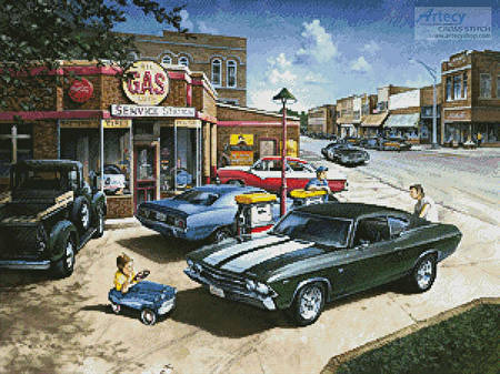 cross stitch pattern Muscle Car Dreams