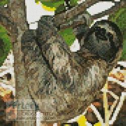 cross stitch pattern Mini Three Toed Sloth