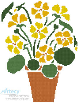 cross stitch pattern Nasturtium