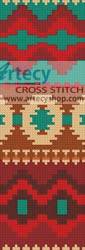 cross stitch pattern Native Design Bookmark 1