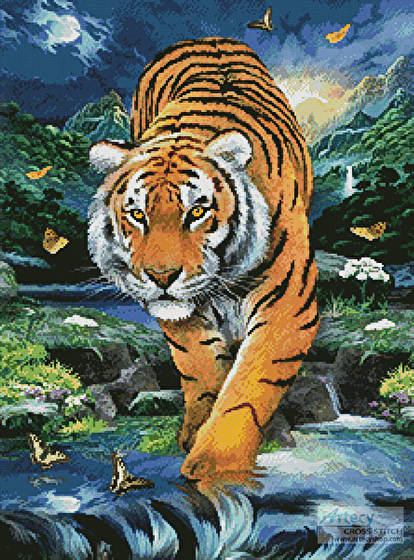 cross stitch pattern On the Prowl