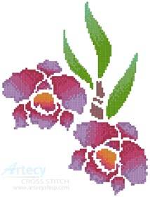 cross stitch pattern Orchid