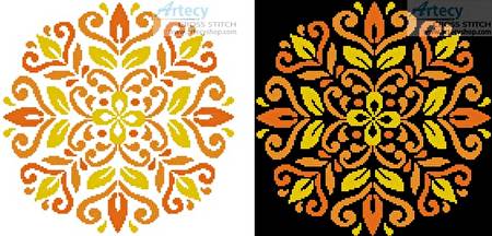 cross stitch pattern Ornamental Floral 1