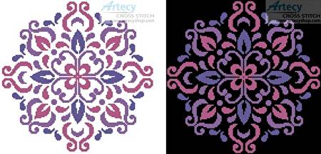cross stitch pattern Ornamental Floral 2