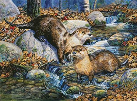 cross stitch pattern Otter Nonsense