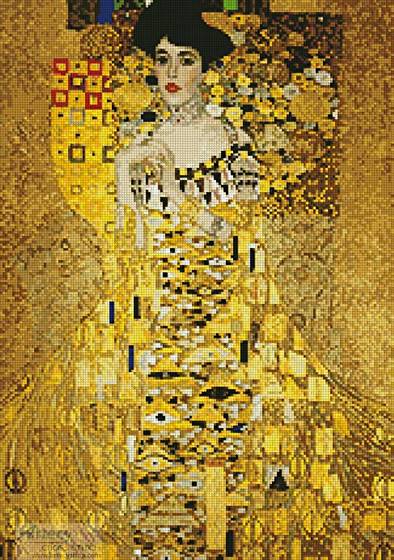 cross stitch pattern Portrait of Adele Bloch-Bauer 1 (Small)