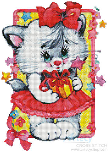 cross stitch pattern Party Cat
