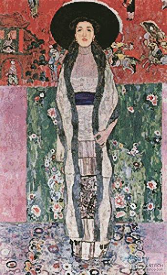 cross stitch pattern Portrait of Adele Bloch-Bauer II