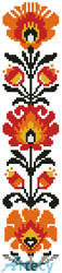 cross stitch pattern Polish Folk Art Bookmark 1