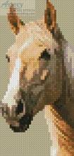 cross stitch pattern Palomino Horse Bookmark