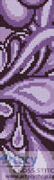 cross stitch pattern Purple Swirl Bookmark
