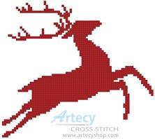 cross stitch pattern Reindeer Stencil
