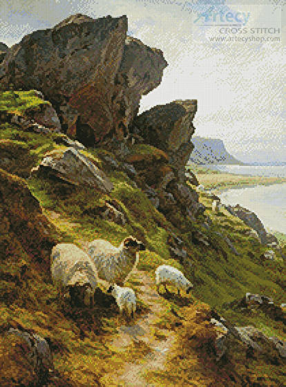 cross stitch pattern Rugged Pasture