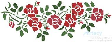cross stitch pattern Rose Garland