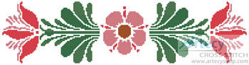 cross stitch pattern Rosemaling