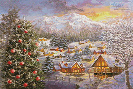 cross stitch pattern Seasons Greetings 2