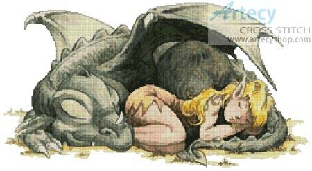 cross stitch pattern Sleeping Beauties
