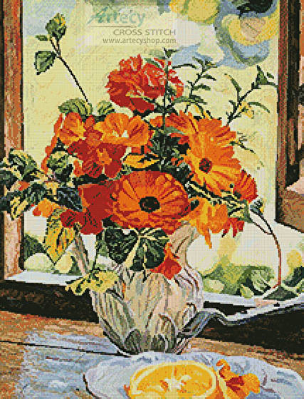 cross stitch pattern Summer House Still Life