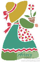 cross stitch pattern Sunbonnet Sue 3