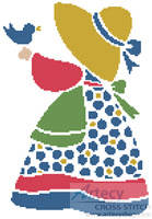 cross stitch pattern Sunbonnet Sue 4