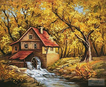cross stitch pattern Storybook Cottage