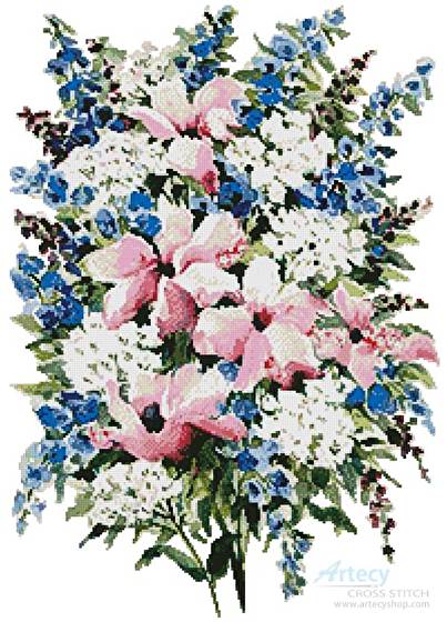cross stitch pattern Summer Bouquet