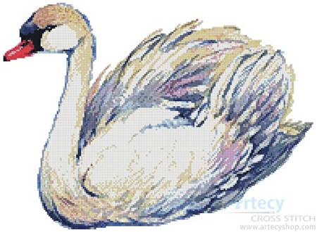 cross stitch pattern Swan Drawing