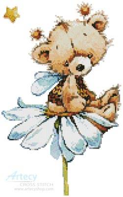 cross stitch pattern Teddy Bee