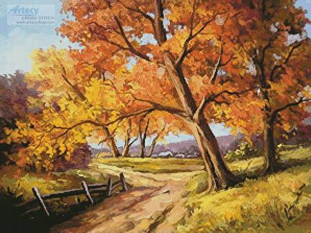 cross stitch pattern Thoughts of Autumn