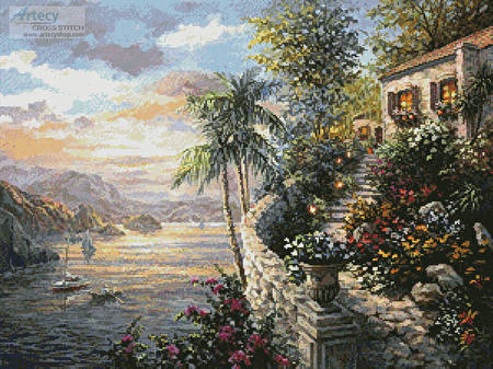 cross stitch pattern Tranquil Sea