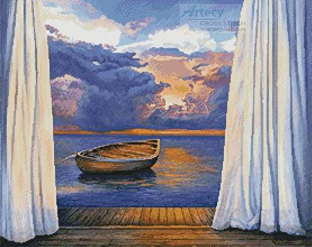 cross stitch pattern Vacation View