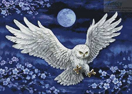 cross stitch pattern White Owl
